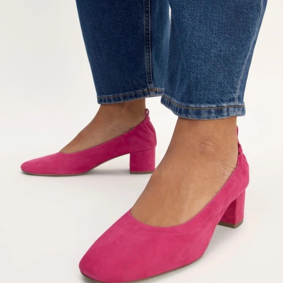 Everlane The Day Heel - Pink Suede, 10, NWOT - Picture 2 of 10